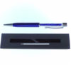 Penna blu a Sfera con cristalli tipo Swarovski con custodia e ricarica - Crystal Stones