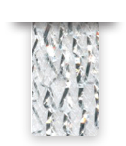 Nastro crine Silver Glitter Soft senza filo - venduto a metro - Crystal Stones