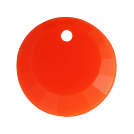 Pietra Pendente Tonda Orange Fluo Opaque MA01-F33- Crystal Stones