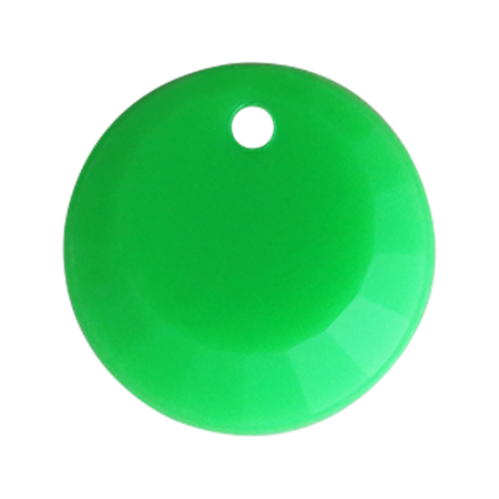 Pietra Pendente Tonda Green Fluo Opaque MA01-F36 - Crystal Stones