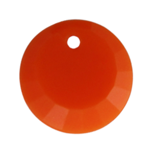Pietra Pendente Tonda Orange Opaque MA01-F42 - Crystal Stones