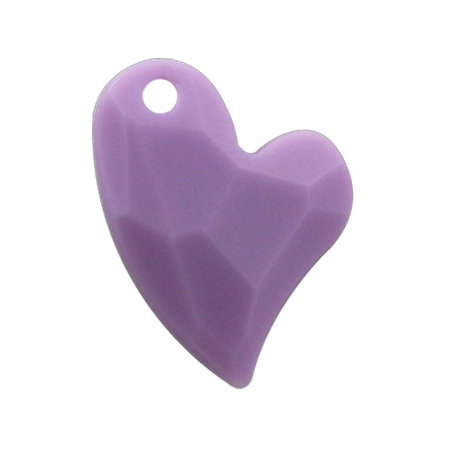 Pietra Pendente Cuore Violet Opaque MA02-F24 - Crystal Stones