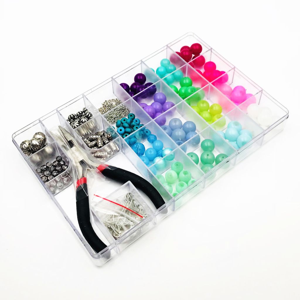 Sweet Colours - Kit DIY 231 Pezzi + 1 Pinza + 5,35mt filo - Kit Do It Yourself - Crystal Stones