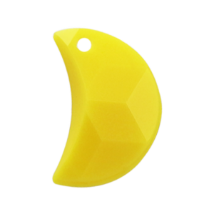 Pietra Pendente Mezzaluna Yellow Opaque MA03-F31 - Crystal Stones