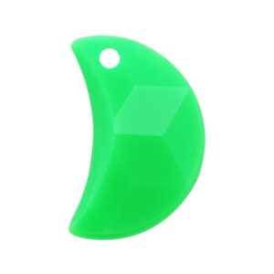 Pietra Pendente Mezzaluna Green Fluo Opaque MA03-F36 - Crystal Stones