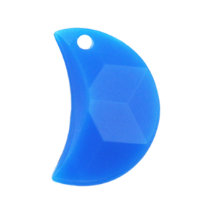 Pietra Pendente Mezzaluna Capri Blue Opaque MA03-F37 - Crystal Stones