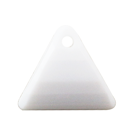Pietra Pendente Triangolo White Opaque MA08-54 - Crystal Stones