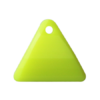 Pietra Pendente Triangolo Yellow Fluo Opaque MA08-F35 - Crystal Stones