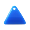 Pietra Pendente Triangolo Capri Blue Opaque MA08-F37 - Crystal Stones