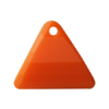 Pietra Pendente Triangolo Orange Opaque MA08-F42 - Crystal Stones