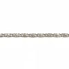 Catena groumette Silver intrecciata, spessore 12,5 x 12,5 mm - Venduta a metro - Crystal Stones
