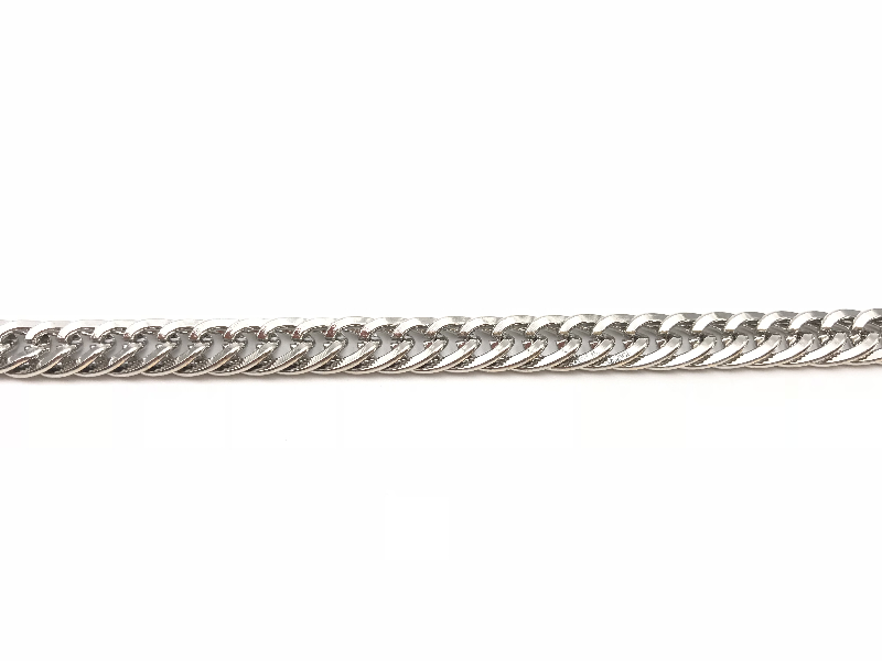Catena groumette Silver ovale, spessore 9,5 x 6,8 mm – Venduta a metro – Crystal Stones