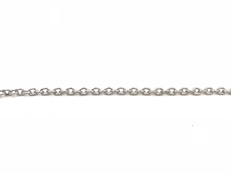 Catena forzatina Silver ovale, spessore 4,2 x 3 mm - Venduta a metro - Crystal Stones