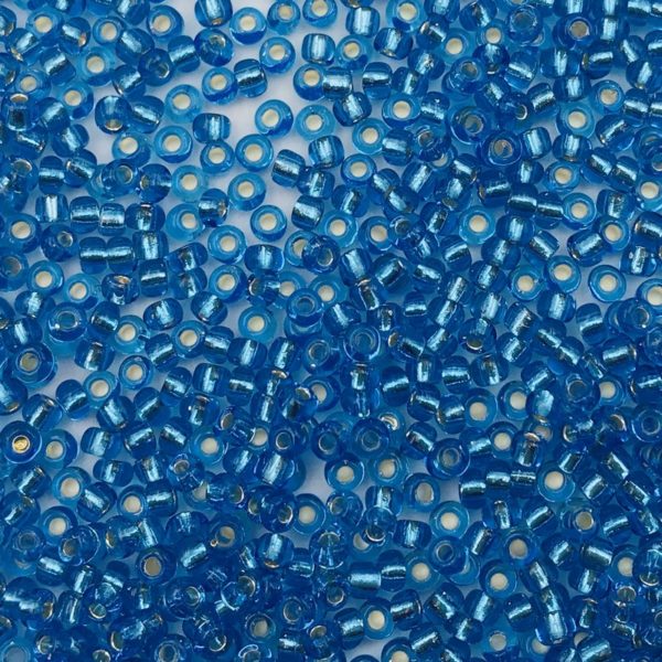 Rocailles Silver Lined Capri Blue 11/0 - Confezione 10gr - Crystal Stones