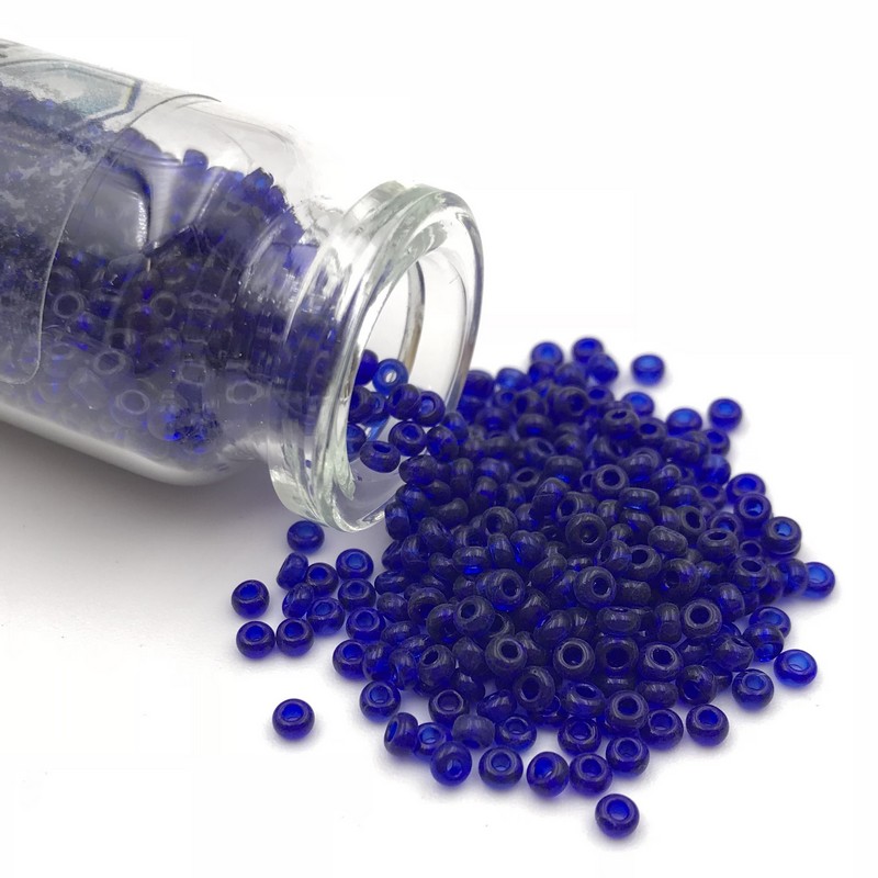 Rocailles Trasparente Dark Blue 11/0 – Confezione 10gr – Crystal Stones
