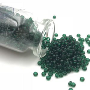 Rocailles Trasparente Dark Green 11/0 - Confezione 10gr - Crystal Stones