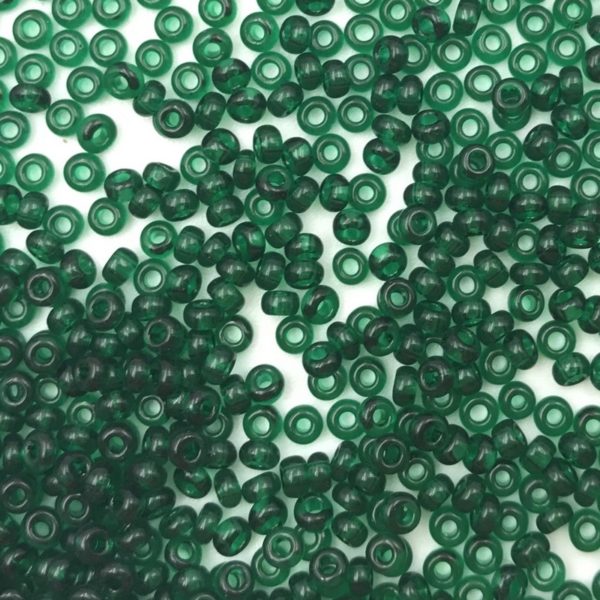Rocailles Trasparente Dark Green 11/0 - Confezione 10gr - Crystal Stones