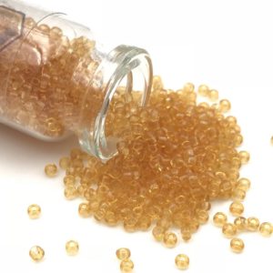 Rocailles Trasparente Golden Honey 11/0 - Confezione 10gr - Crystal Stones