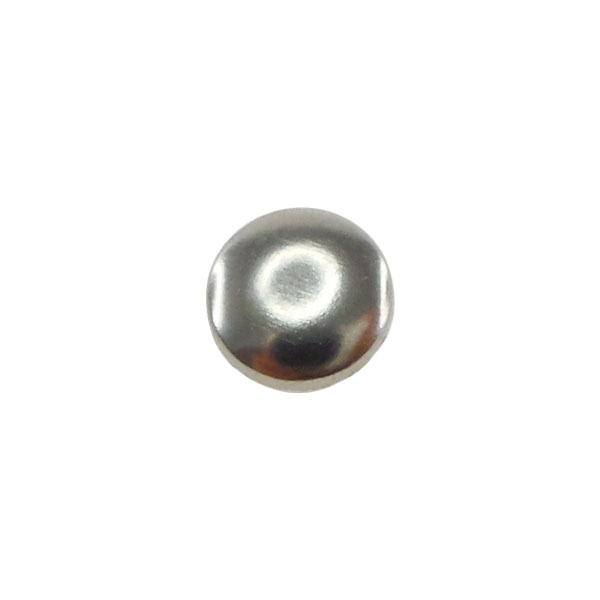 Borchia Tonda Silver 6mm Termoadesiva Piatta – In metallo – C003-S – Crystal Stones
