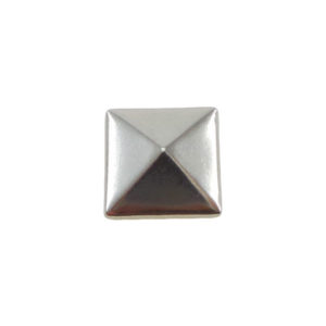 Borchia Piramidale Silver 7mm Termoadesiva Piatta - In metallo - C015-S - Crystal Stones