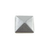 Borchia Piramidale Anti Silver 10mm Termoadesiva Piatta - In metallo - C016-AS - Crystal Stones