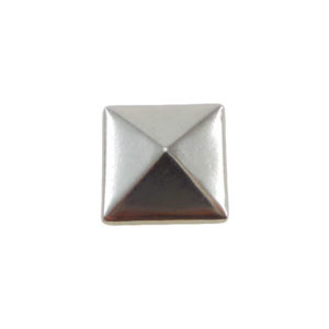 Borchia Piramidale Silver 10mm Termoadesiva Piatta - In metallo - C016-S - Crystal Stones
