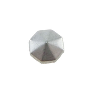 Borchia Ottagonale Anti Silver 8mm Termoadesiva Piatta - In metallo - C030 - AS - Crystal Stones