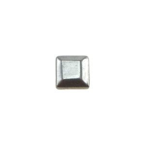 Borchia Quadrata Silver 5mm Termoadesiva Piatta - In metallo - C034-S - Crystal Stones