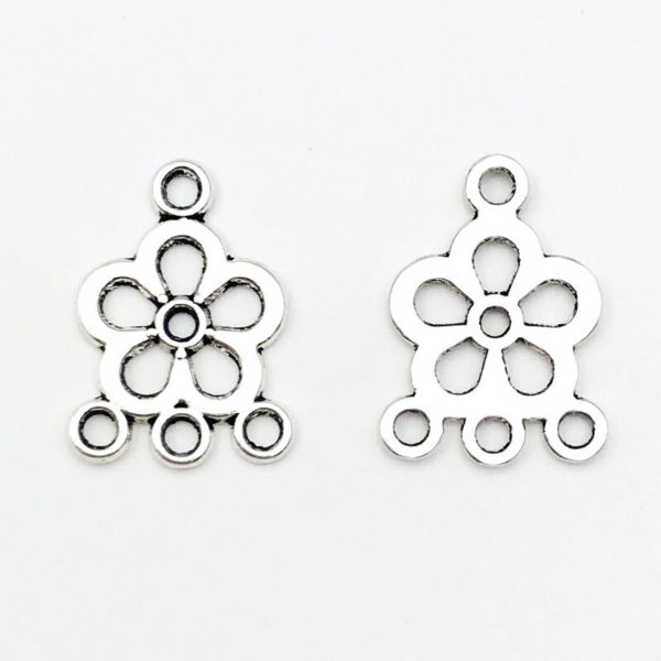 Link fiore Anti Silver 22x16mm - LK002216 - Crystal Stones