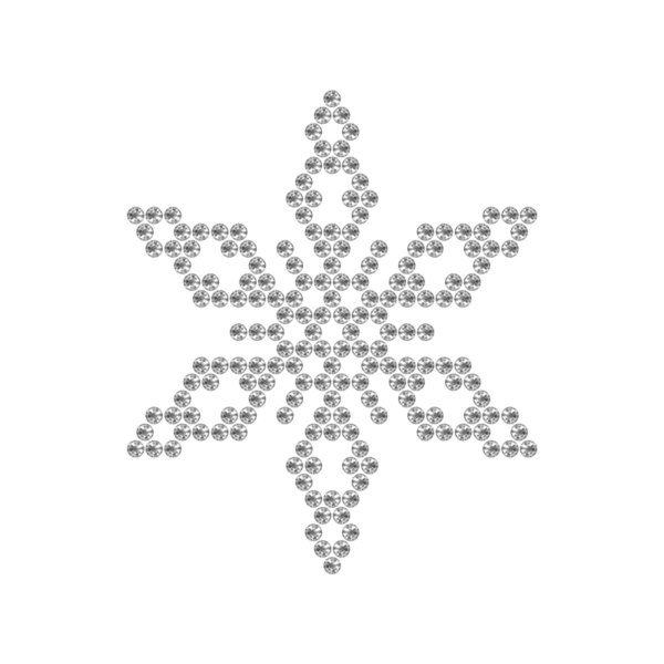 Motivo Fiocco di Neve Termoadesivo Hotfix FN02 - Vari colori - In Cristallo - Crystal 101 - Xilion 2038 - Crystal Stones