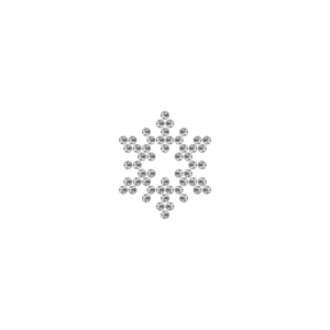Motivo Fiocco di Neve Termoadesivo Hotfix FN11 - Vari colori - In Cristallo - Crystal 101 - Xilion 2038 - Crystal Stones