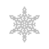 Motivo Fiocco di Neve Termoadesivo Hotfix FN03 - Vari colori - In Cristallo - Crystal 101 - Xilion 2038 - Crystal Stones