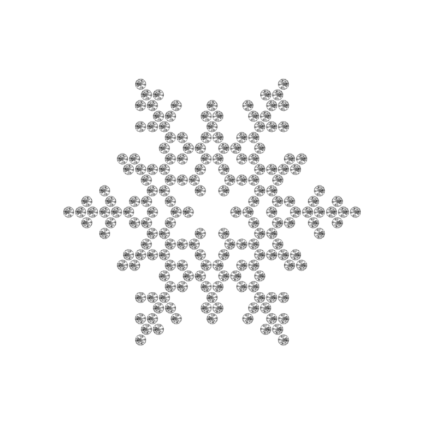 Motivo Fiocco di Neve Termoadesivo Hotfix FN05 - Vari colori - In Cristallo - Crystal 101 - Xilion 2038 - Crystal Stones