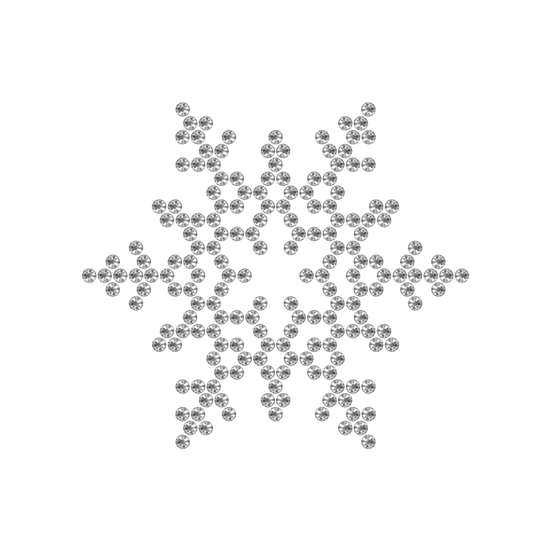 Motivo Fiocco di Neve Termoadesivo Hotfix FN05 – Vari colori – In Cristallo – Crystal 101 –  Xilion 2038 – Crystal Stones
