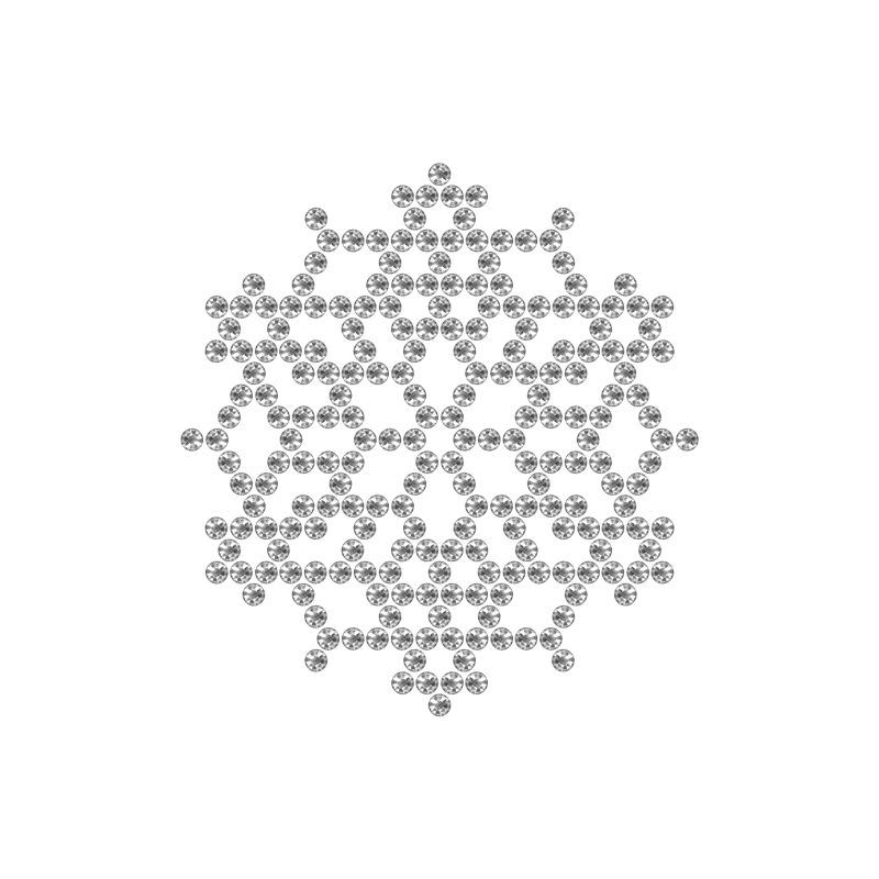 Motivo Fiocco di Neve Termoadesivo Hotfix FN06 – Vari colori – In Cristallo – Crystal 101 –  Xilion 2038 – Crystal Stones