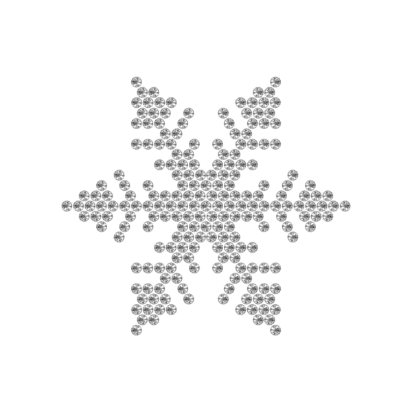 Motivo Fiocco di Neve Termoadesivo Hotfix FN07 - Vari colori - In Cristallo - Crystal 101 - Xilion 2038 - Crystal Stones