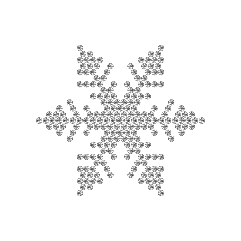 Motivo Fiocco di Neve Termoadesivo Hotfix FN07 – Vari colori – In Cristallo – Crystal 101 –  Xilion 2038 – Crystal Stones