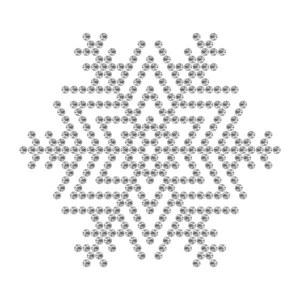 Motivo Fiocco di Neve Termoadesivo Hotfix - Vari colori - In Cristallo - Crystal 101 - Xilion 2038 - Crystal Stones