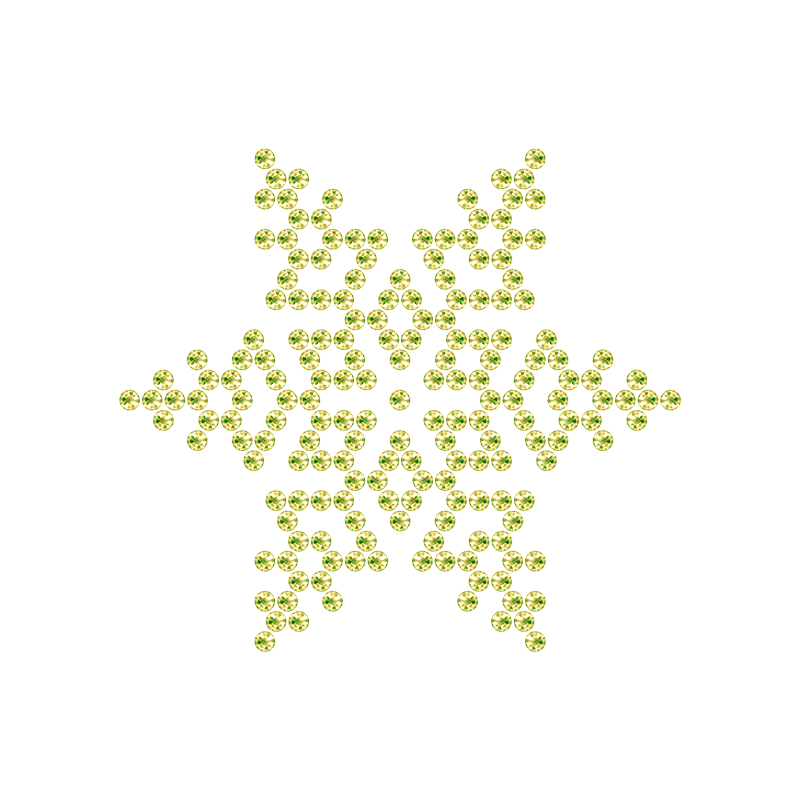 Motivo Fiocco di Neve Termoadesivo Hotfix FN04 - Vari colori - In Cristallo - Jonquil 112 - Xilion 2038 - Crystal Stones