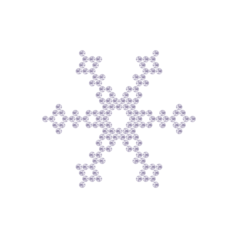 Motivo Fiocco di Neve Termoadesivo Hotfix FN08 – Vari colori – In Cristallo – White Opal 128 –  Xilion 2038 – Crystal Stones