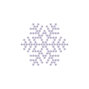 Motivo Fiocco di Neve Termoadesivo Hotfix FN09 - Vari colori - In Cristallo - White Opal 128 - Xilion 2038 - Crystal Stones