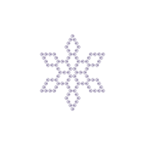 Motivo Fiocco di Neve Termoadesivo Hotfix FN10 - Vari colori - In Cristallo - White Opal 128 - Xilion 2038 - Crystal Stones