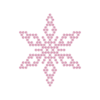 Motivo Fiocco di Neve Termoadesivo Hotfix FN02 - Vari colori - In Cristallo - Rose Opal 135 - Xilion 2038 - Crystal Stones