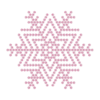 Motivo Fiocco di Neve Termoadesivo Hotfix - Vari colori - In Cristallo - Rose Opal 135 - Xilion 2038 - Crystal Stones
