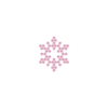 Motivo Fiocco di Neve Termoadesivo Hotfix FN11 - Vari colori - In Cristallo - Rose Opal 135 - Xilion 2038 - Crystal Stones