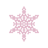 Motivo Fiocco di Neve Termoadesivo Hotfix FN03 - Vari colori - In Cristallo - Rose Opal 135 - Xilion 2038 - Crystal Stones