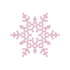 Motivo Fiocco di Neve Termoadesivo Hotfix FN05 - Vari colori - In Cristallo - Rose Opal 135 - Xilion 2038 - Crystal Stones