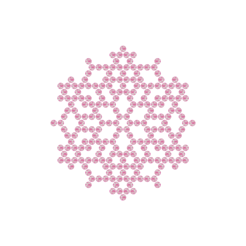 Motivo Fiocco di Neve Termoadesivo Hotfix FN06 – Vari colori – In Cristallo – Rose Opal 135 –  Xilion 2038 – Crystal Stones