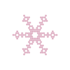 Motivo Fiocco di Neve Termoadesivo Hotfix FN08 - Vari colori - In Cristallo - Rose Opal 135 - Xilion 2038 - Crystal Stones