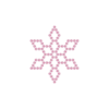 Motivo Fiocco di Neve Termoadesivo Hotfix FN10 - Vari colori - In Cristallo - Rose Opal 135 - Xilion 2038 - Crystal Stones